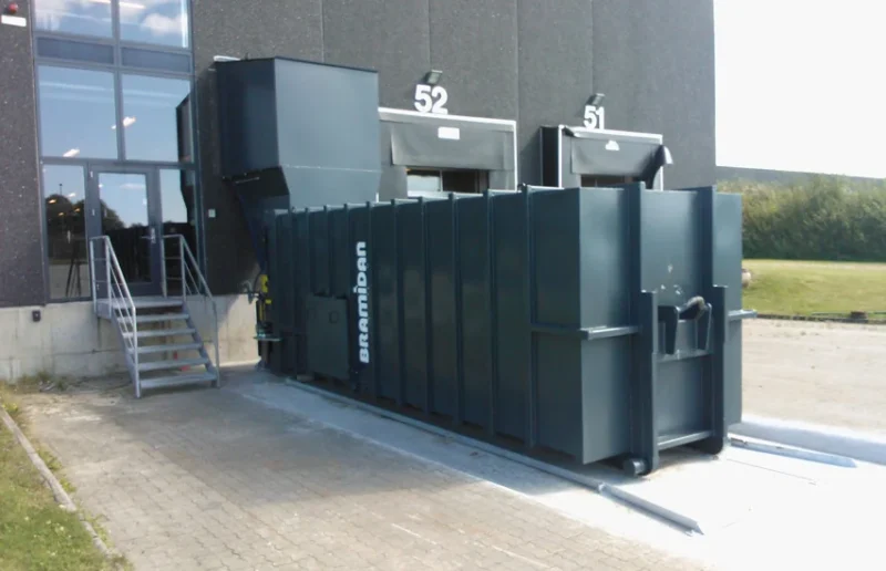 Stationary Compactor through wall 
