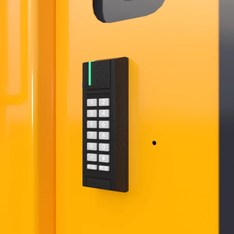 Close-up of digital autolock with restricted access