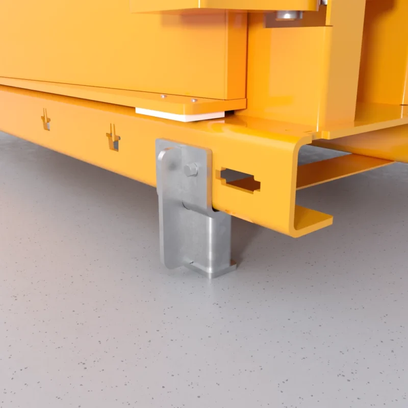 Close-up of baler feet