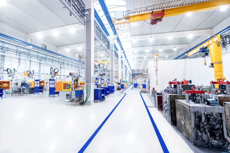 Production with clean production floor